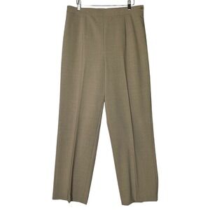 Womens Talbots Stretch Wool Blend Trousers Size 12 Tan High‎ Rise Dress Pants